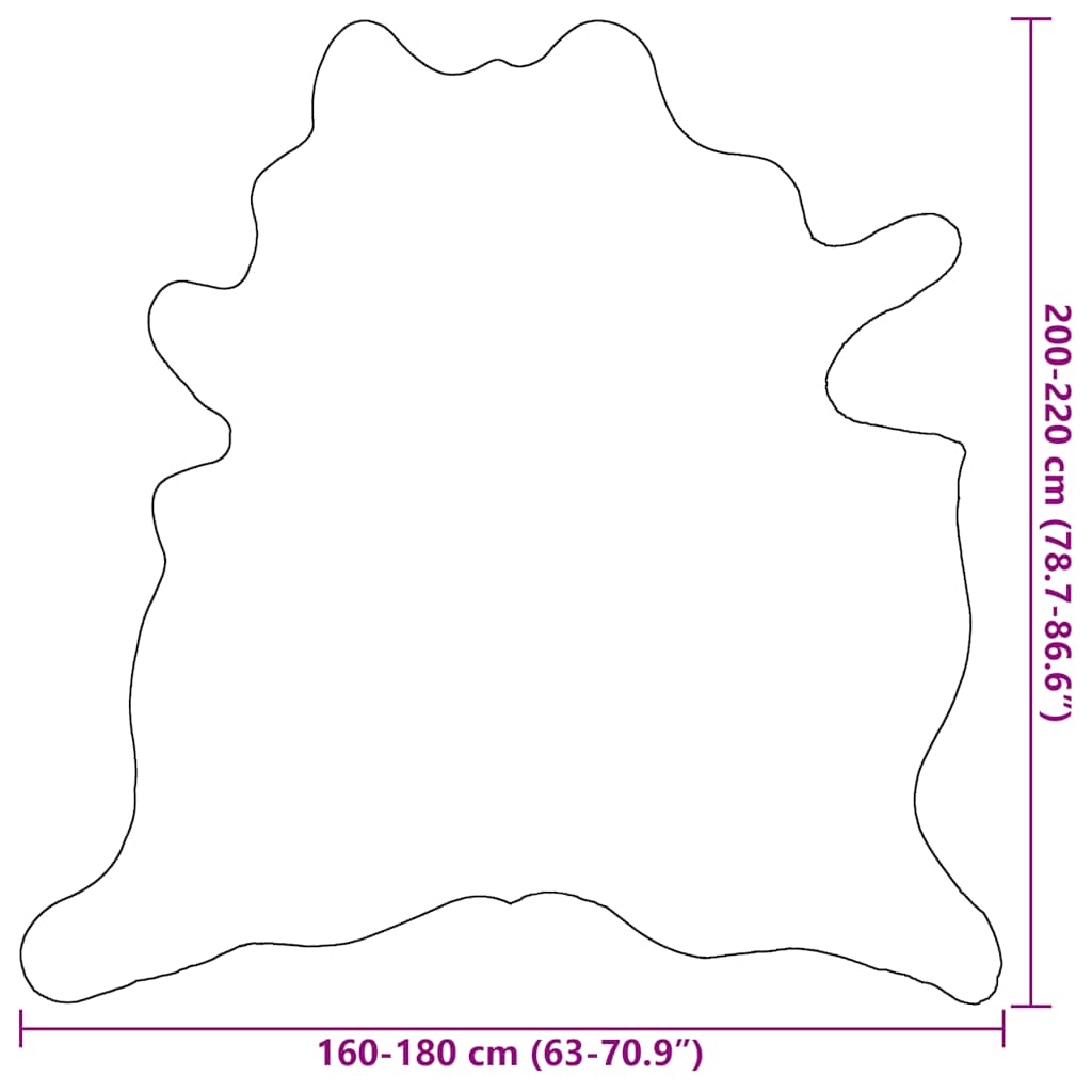 Tapis en peau de vache véritable - 180x220 cm - Sensuri Maison