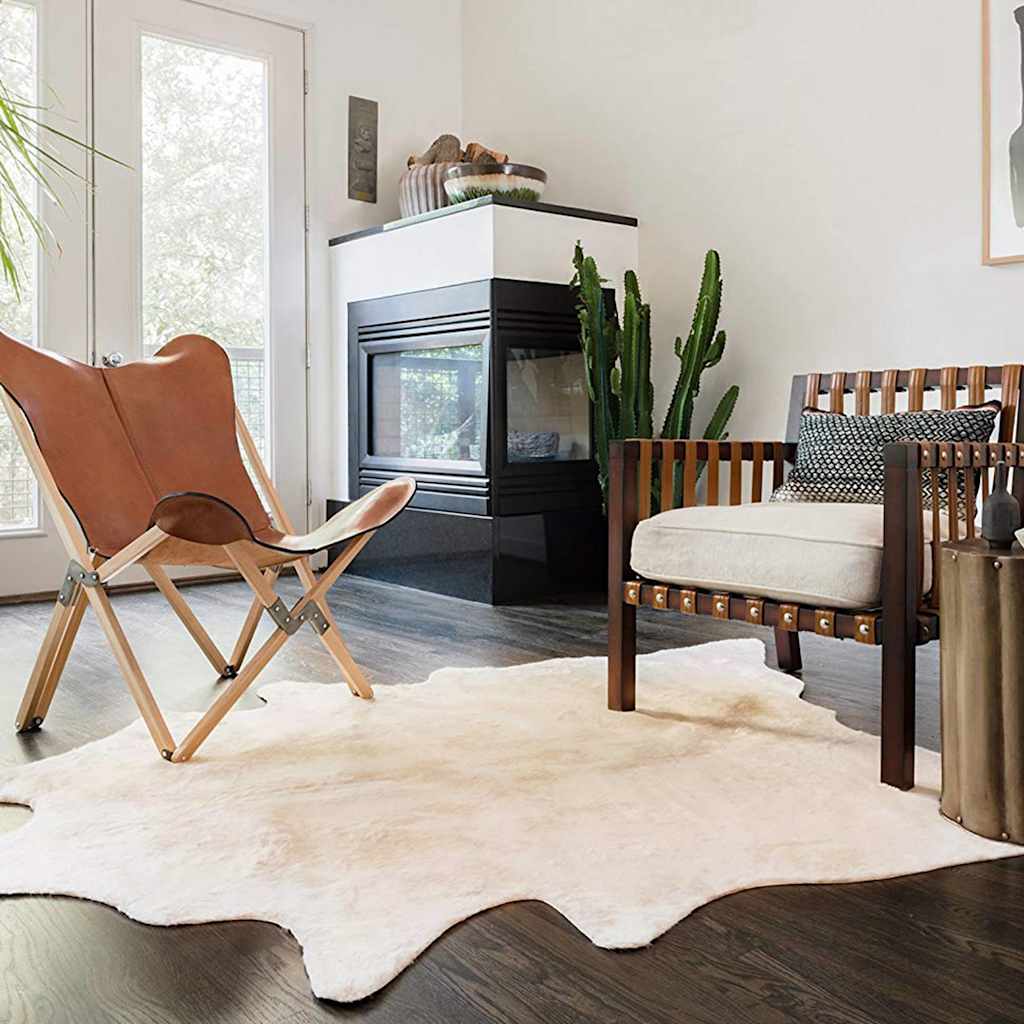Tapis en peau de vache véritable  180x220 cm - Imagem 1