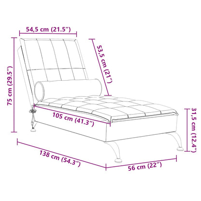 Chaise longue de massage avec traversin  tissu - Imagem 10