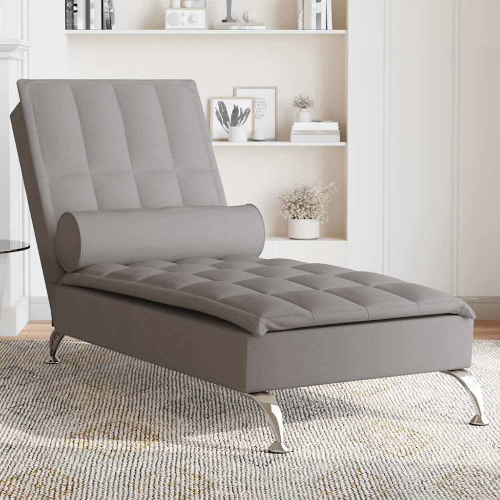 Chaise longue de massage avec traversin  tissu - Imagem 1