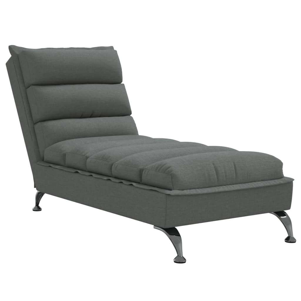 Chaise longue avec coussins  foncé tissu - Imagem 2