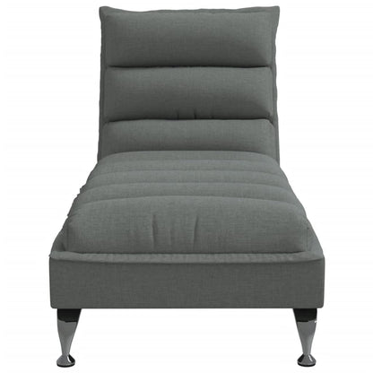 Chaise longue avec coussins  foncé tissu - Imagem 4