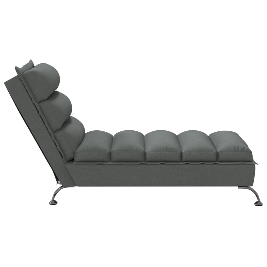 Chaise longue avec coussins  foncé tissu - Imagem 5