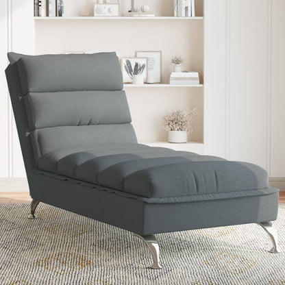 Chaise longue avec coussins  foncé tissu - Imagem 1