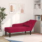 Chaise longue avec coussins  bordeaux velours - Imagem 1