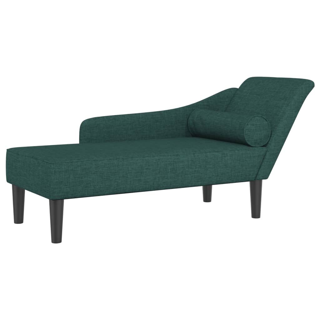 Chaise longue avec coussins  foncé tissu - Imagem 2