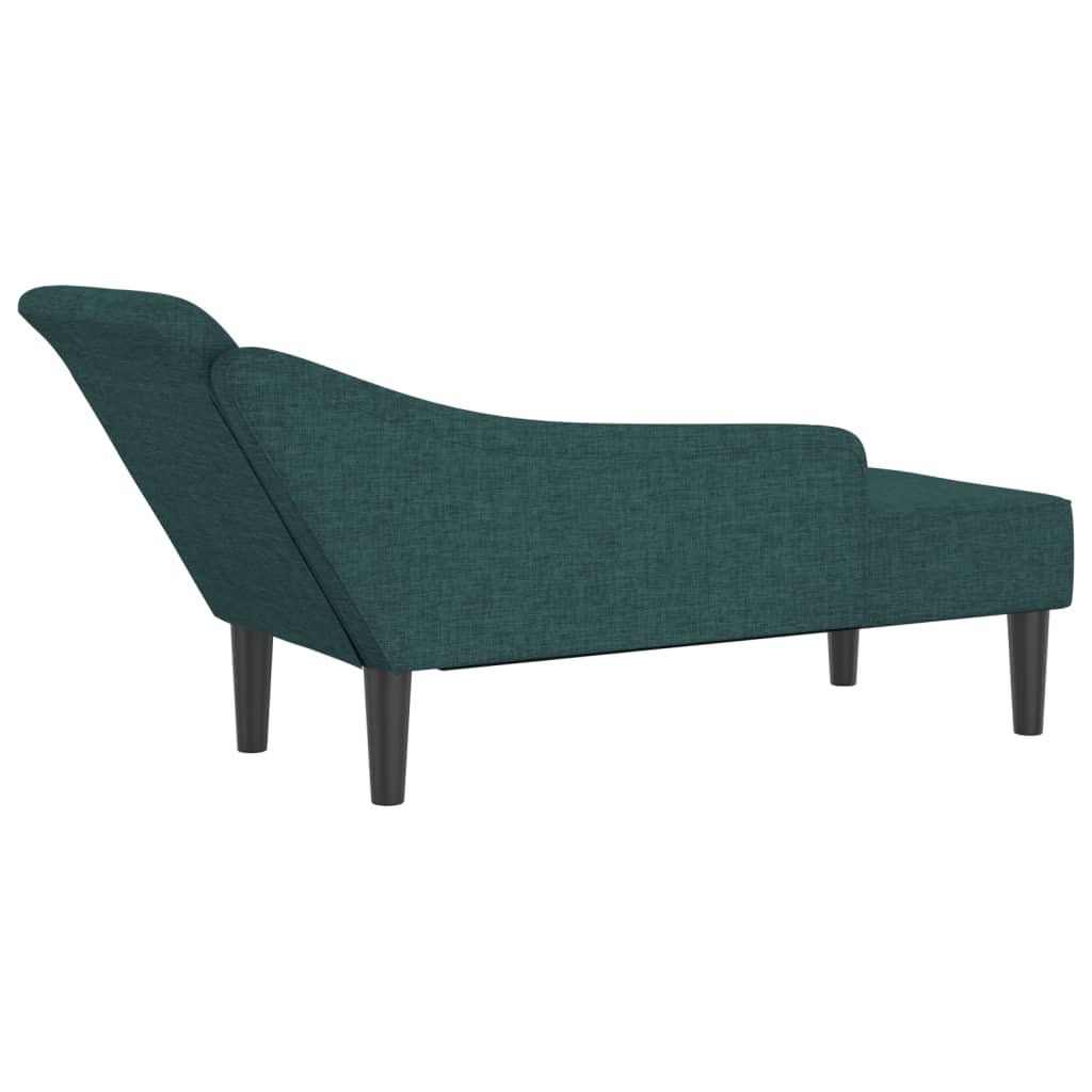 Chaise longue avec coussins  foncé tissu - Imagem 5
