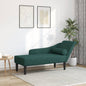 Chaise longue avec coussins  foncé tissu - Imagem 1