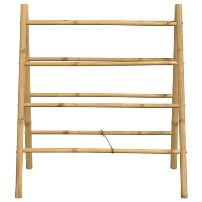Échelle à serviettes double avec 4 échelons 90x50x100 cm bambou - Imagem 5