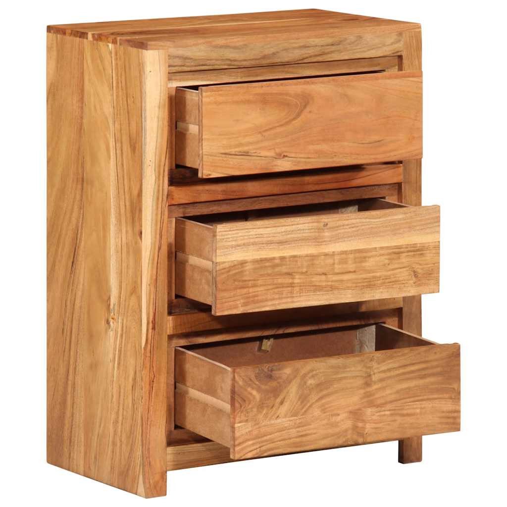 Armoire à tiroirs 55x33x75 cm bois d'acacia massif - Imagem 2