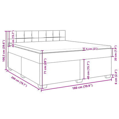 Sommier à lattes de lit avec matelas  180x200 cm Tissu - Imagem 13