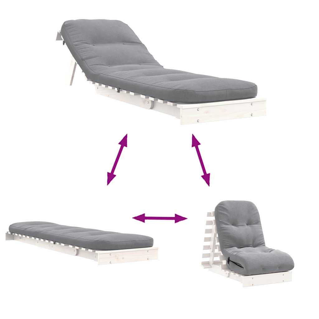 Canapé-lit futon - Style scandinave - Bois de pin massif - Sensuri Maison