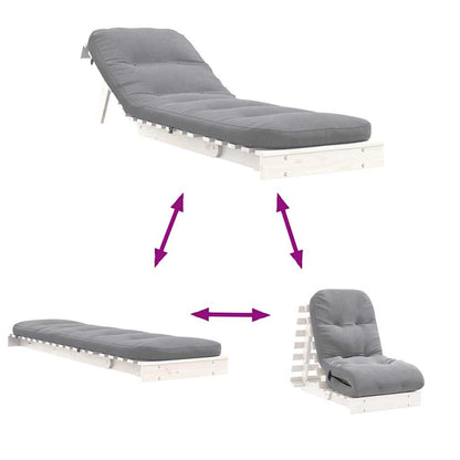 Canapé-lit futon - Style scandinave - Bois de pin massif - Sensuri Maison