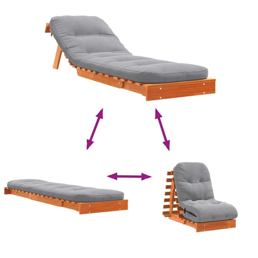 Canapé-lit futon - Style scandinave - Bois de pin massif - Sensuri Maison