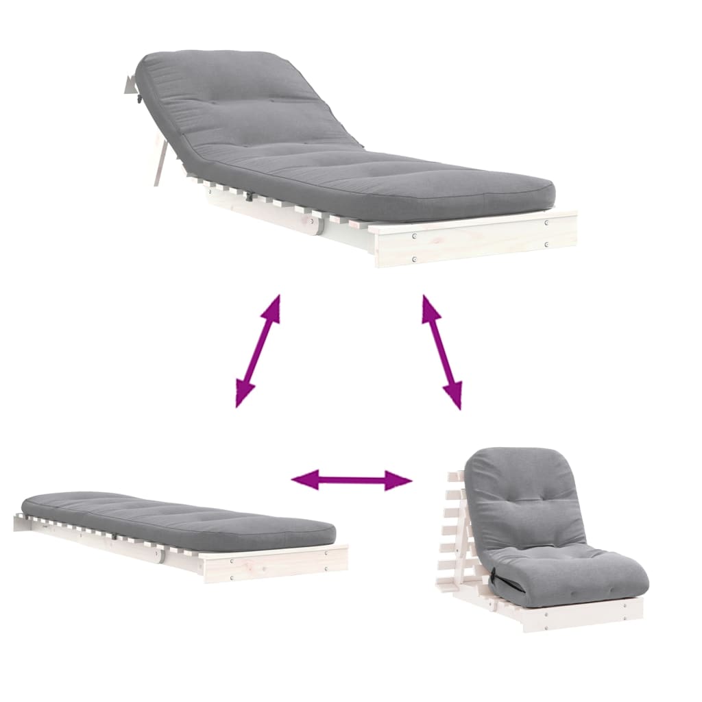 Canapé-lit futon - Style scandinave - Bois de pin massif - Sensuri Maison