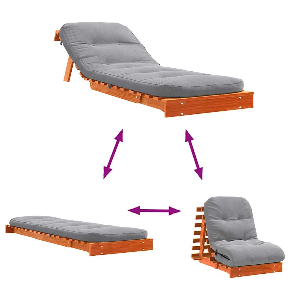 Canapé-lit futon - Style scandinave - Bois de pin massif - Sensuri Maison