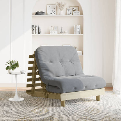Canapé-lit futon - Style scandinave - Bois de pin massif - Sensuri Maison