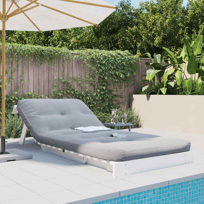 Canapé-lit futon avec matelas 90x206x11 cm bois massif de pin - Imagem 3