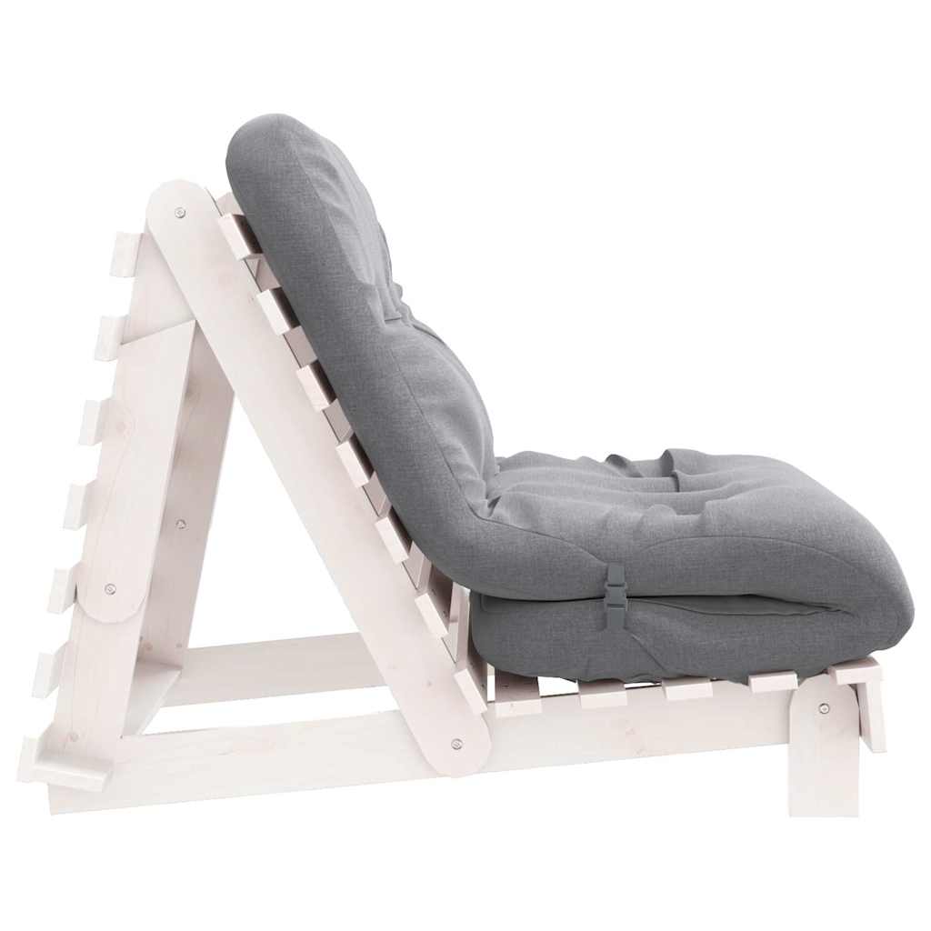 Canapé-lit futon avec matelas 90x206x11 cm bois massif de pin - Imagem 6