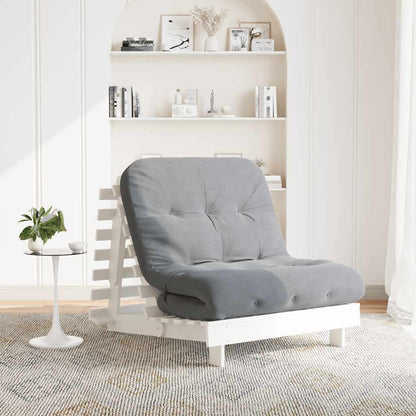 Canapé-lit futon avec matelas 90x206x11 cm bois massif de pin - Imagem 1
