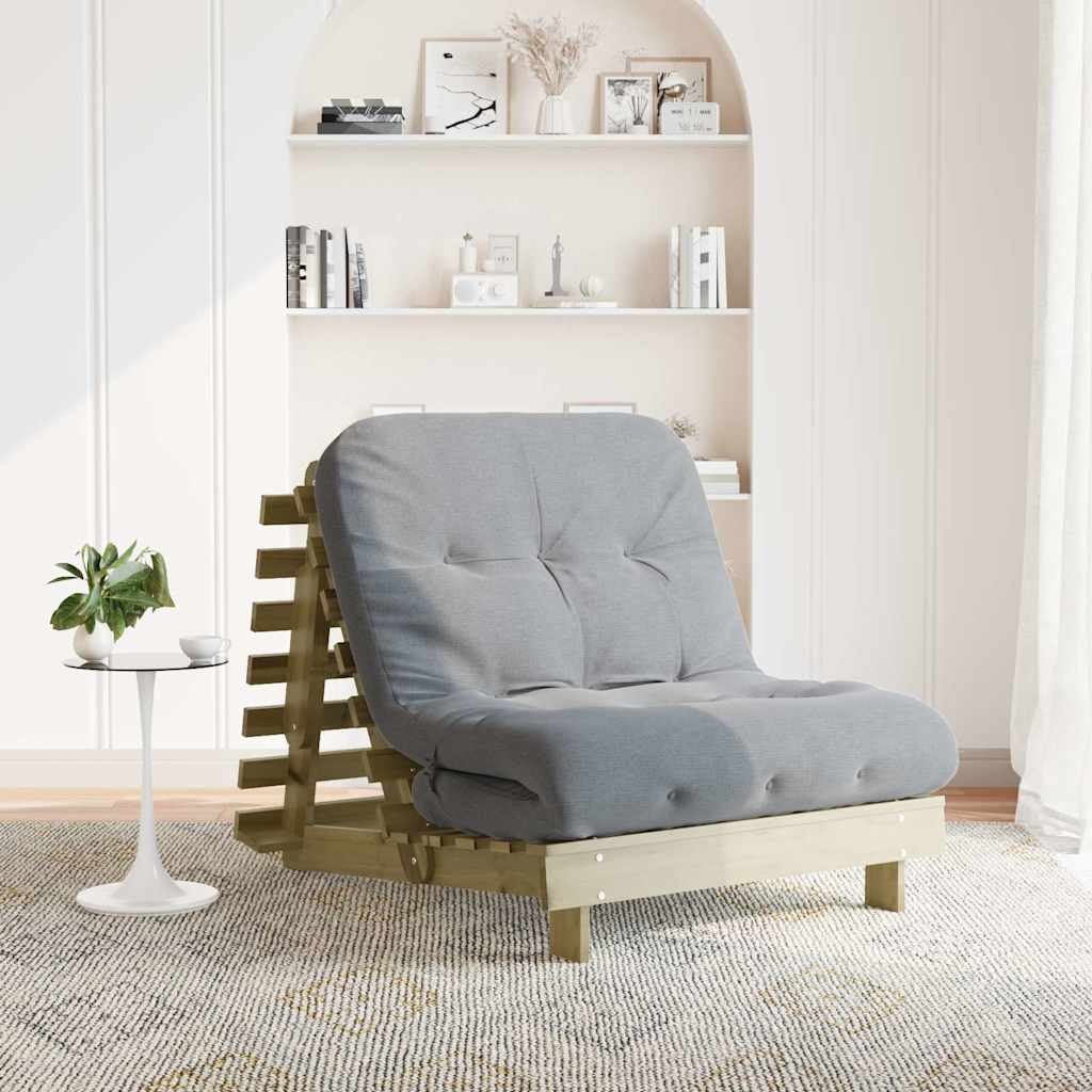 Canapé-lit futon - Style scandinave - Bois de pin massif - Sensuri Maison