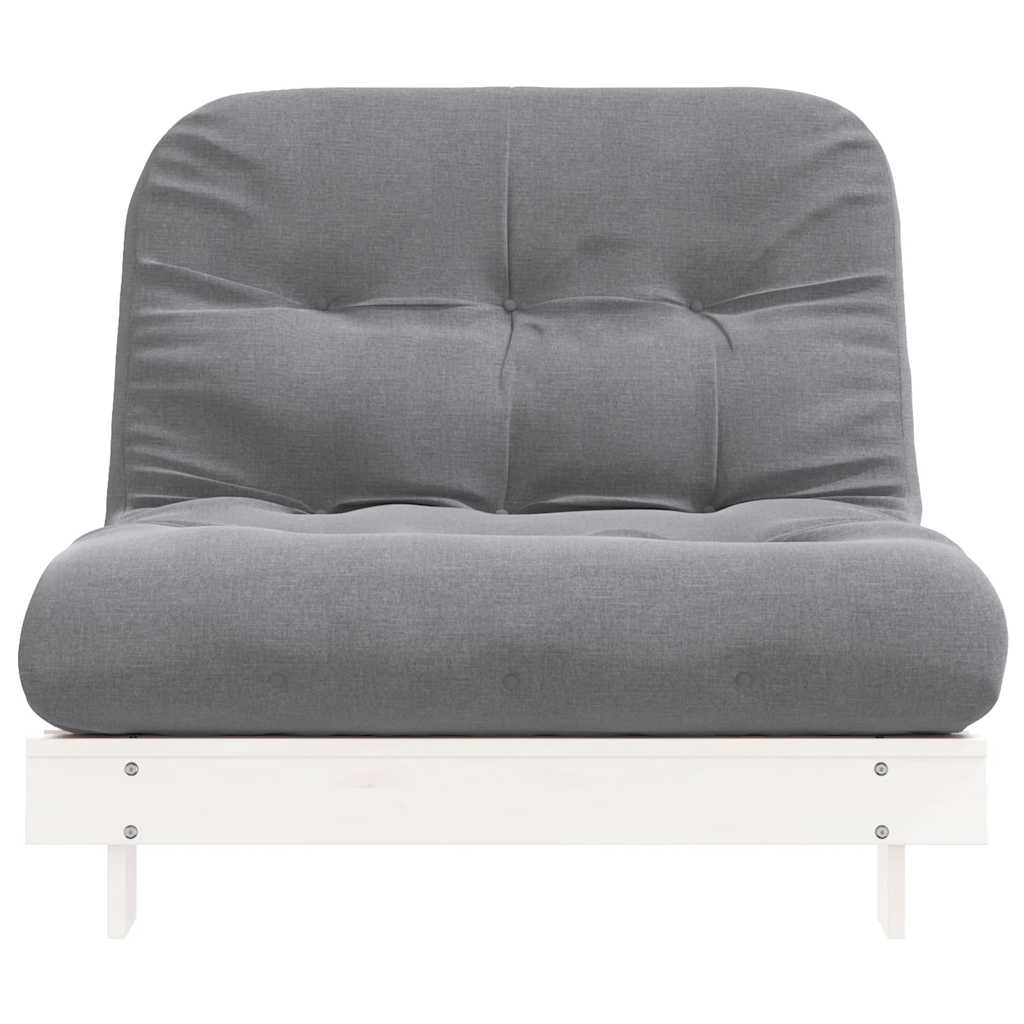Canapé-lit futon avec matelas 90x206x11 cm bois massif de pin - Imagem 17