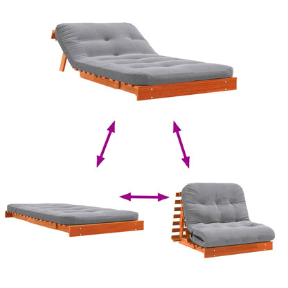 Canapé-lit futon - Style scandinave - Bois de pin massif - Sensuri Maison