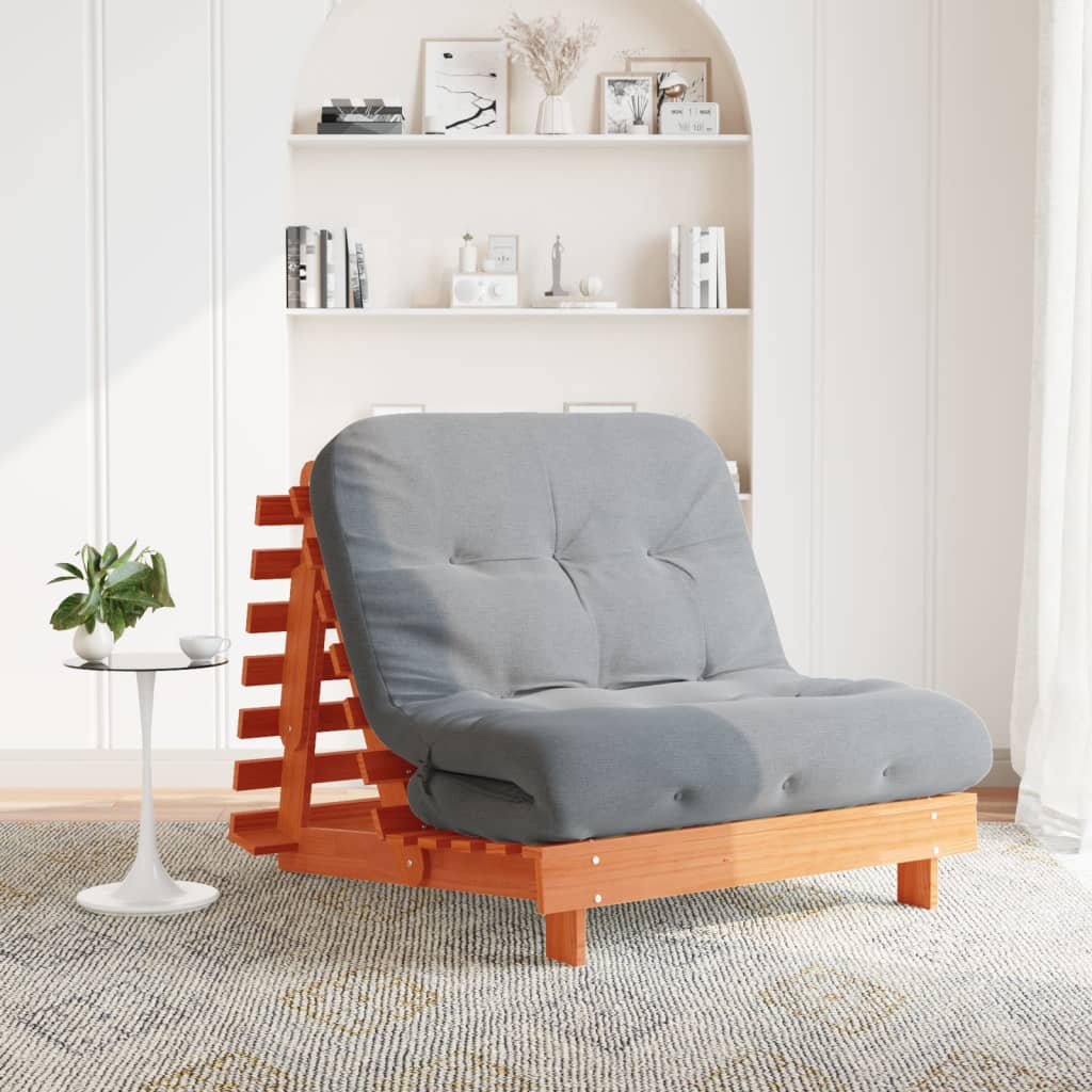 Canapé-lit futon - Style scandinave - Bois de pin massif - Sensuri Maison