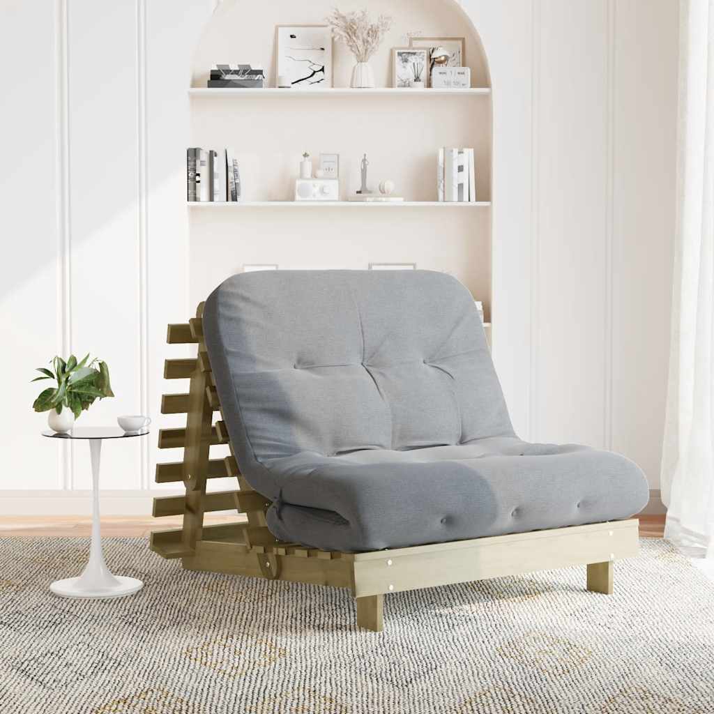 Canapé-lit futon - Style scandinave - Bois de pin massif - Sensuri Maison