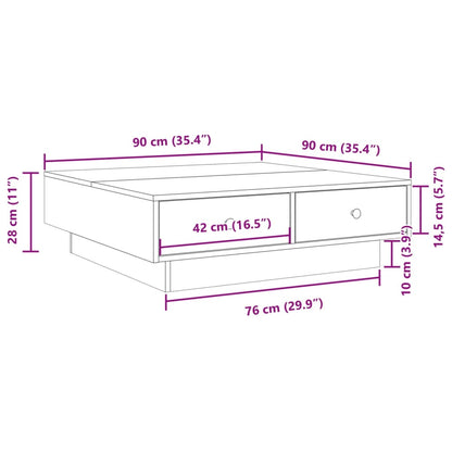 Table basse  90x90x28 cm Aggloméré - Imagem 10