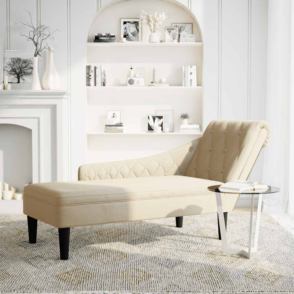 Fauteuil long avec coussin et accoudoir droit  tissu - Imagem 2