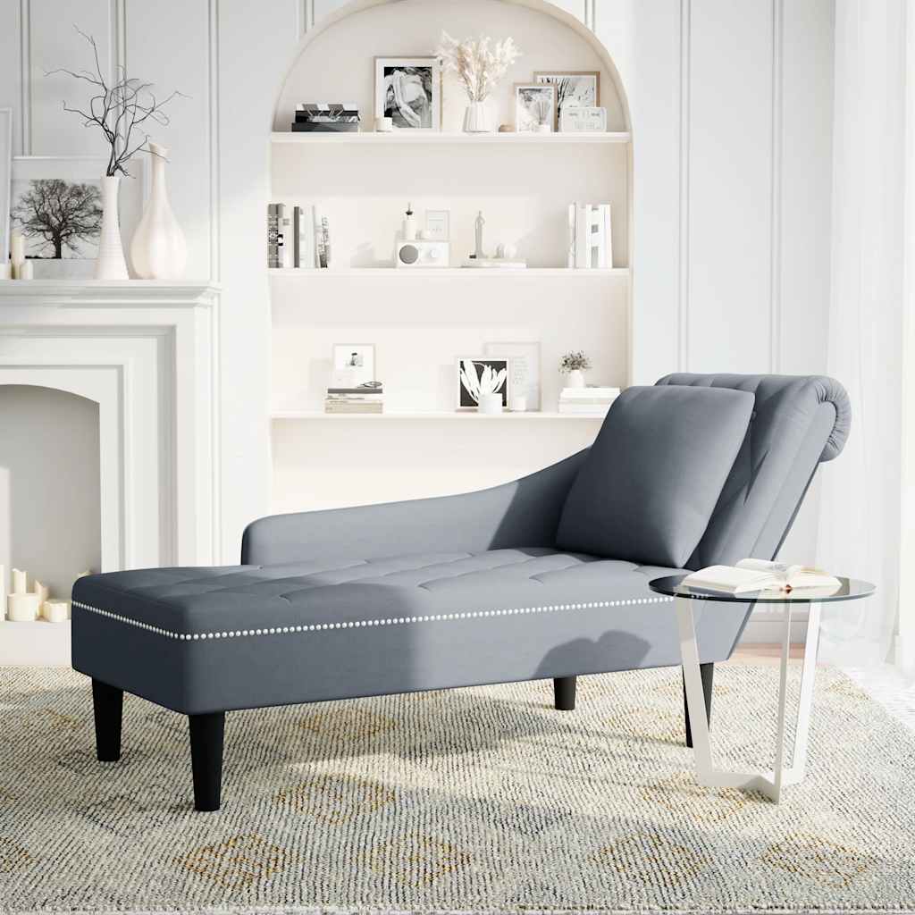 Fauteuil long avec coussin et accoudoir droit  velours - Imagem 11