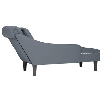 Fauteuil long avec coussin et accoudoir droit  velours - Imagem 15