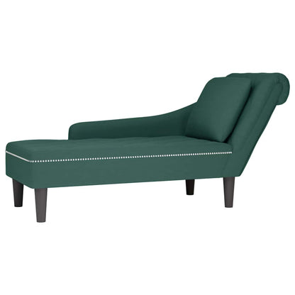 Chaise longue capitonnée - Style contemporain - Velours vert - Sensuri Maison