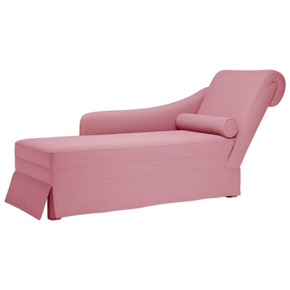 Fauteuil long avec traversin et accoudoir droit  velours - Imagem 1