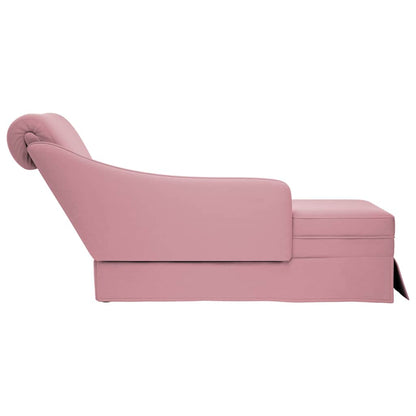 Fauteuil long avec traversin et accoudoir droit  velours - Imagem 5