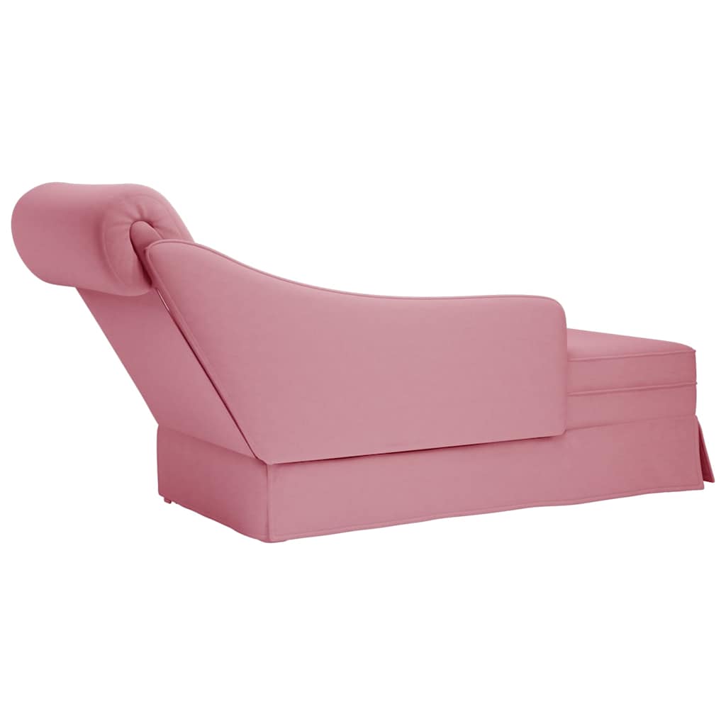 Fauteuil long avec traversin et accoudoir droit  velours - Imagem 6