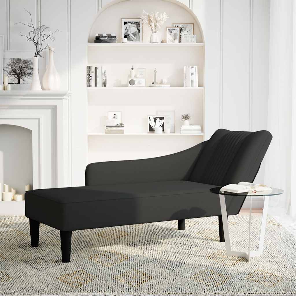 Fauteuil long avec accoudoir droit  velours - Imagem 2