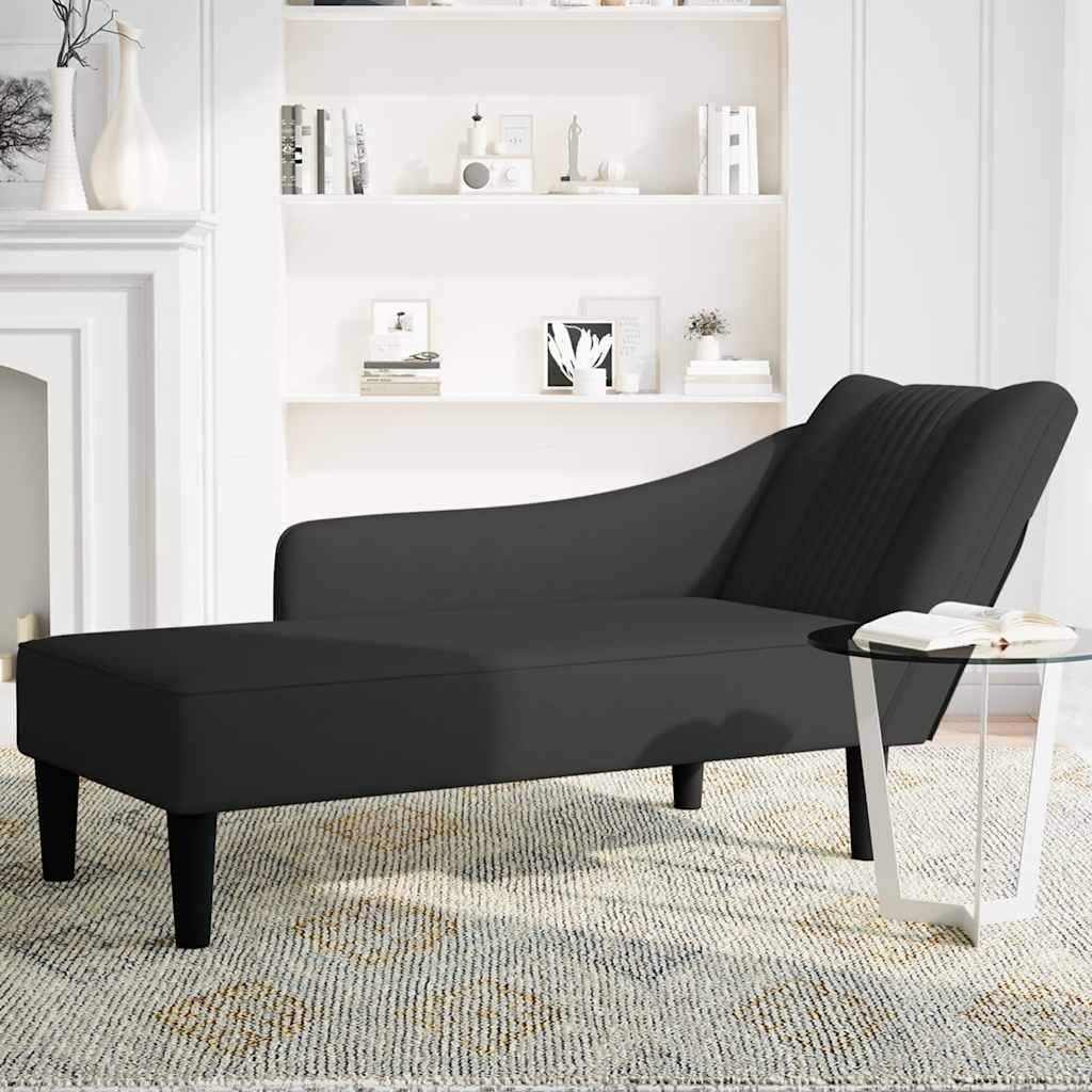 Fauteuil long avec accoudoir droit  velours - Imagem 3