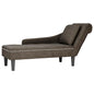 Fauteuil long et coussin/accoudoir droit  foncé similicuir - Imagem 1