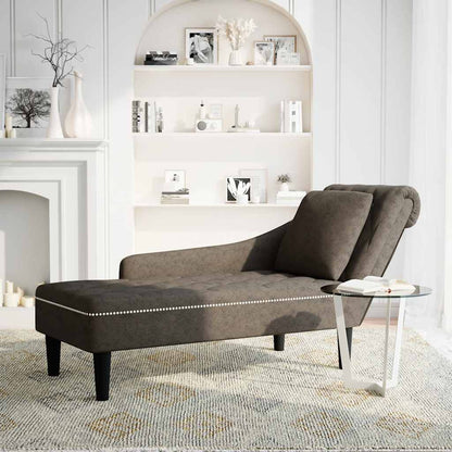Fauteuil long et coussin/accoudoir droit  foncé similicuir - Imagem 2