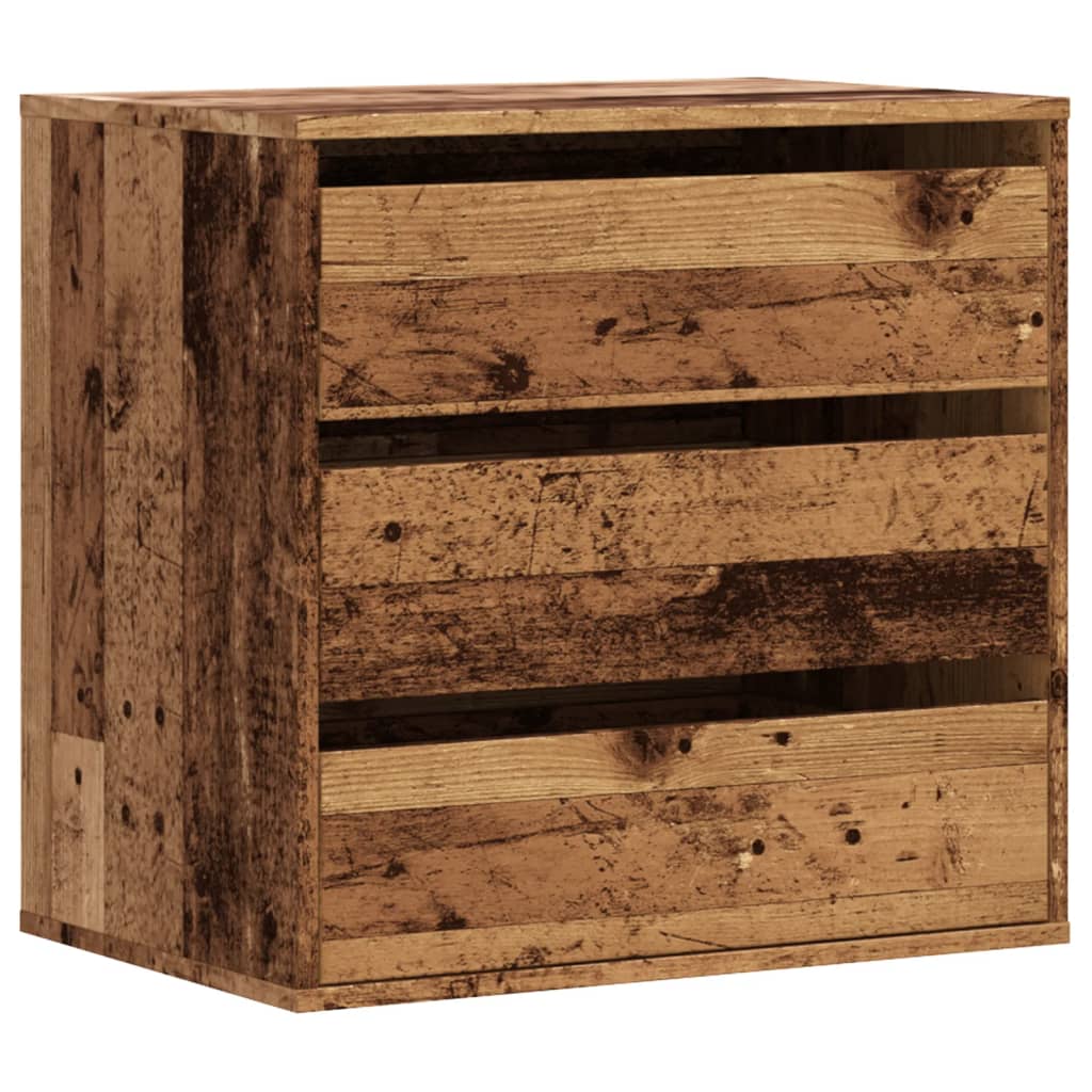 Commode d'angle vieux bois 60x41x58 cm bois d'ingénierie - Imagem 2