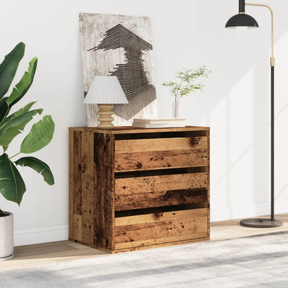 Commode d'angle vieux bois 60x41x58 cm bois d'ingénierie - Imagem 3