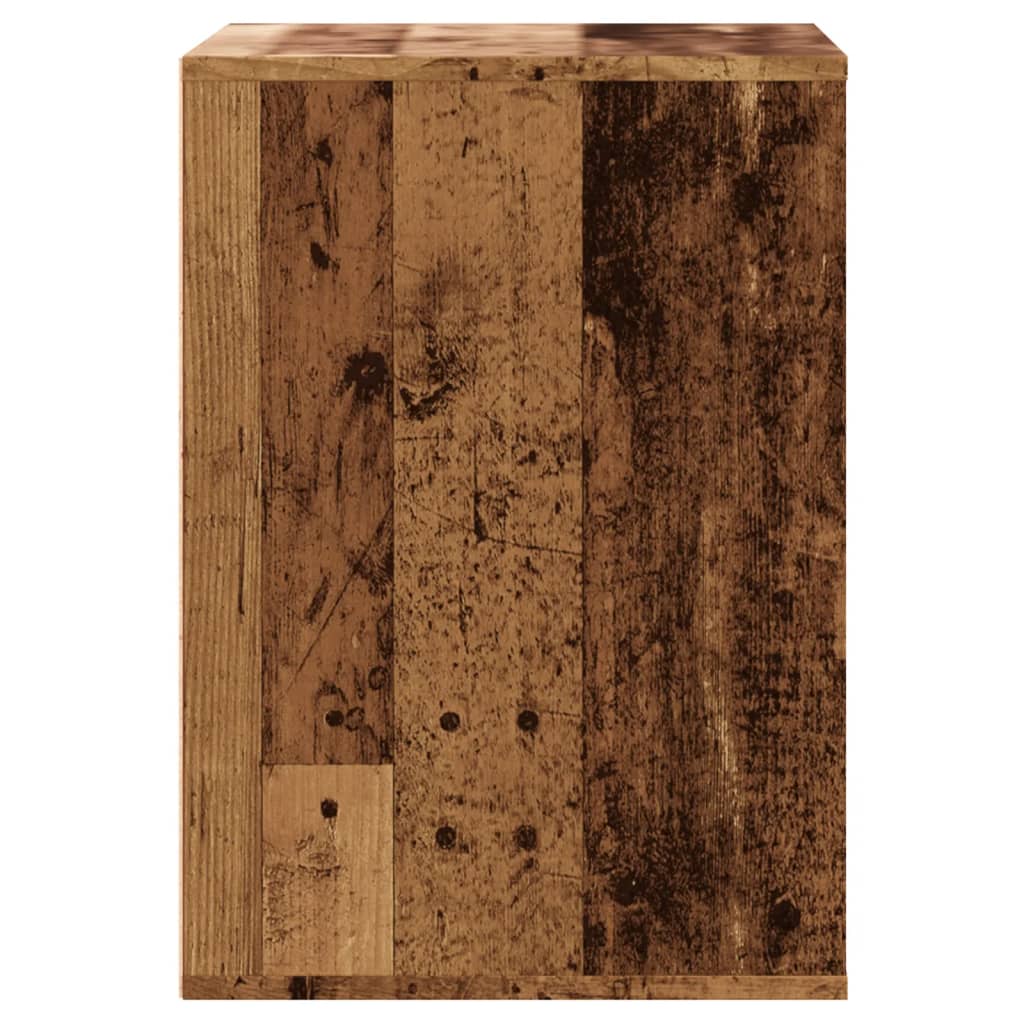Commode d'angle vieux bois 60x41x58 cm bois d'ingénierie - Imagem 6