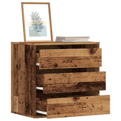 Commode d'angle vieux bois 60x41x58 cm bois d'ingénierie - Imagem 1