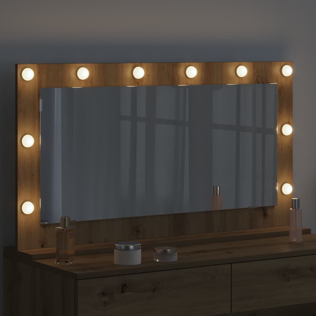 Miroir de vanité Rectangulaire Chêne artisanal - Imagem 3