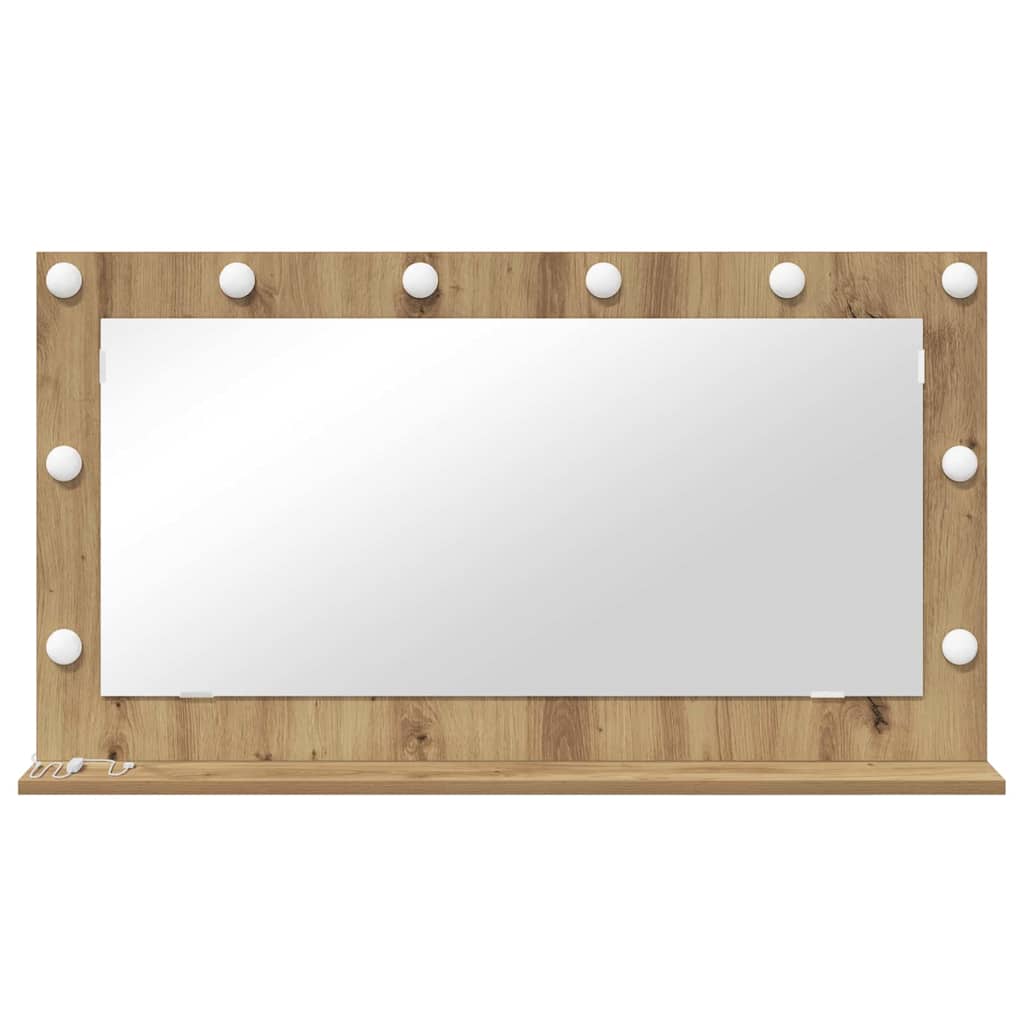 Miroir de vanité Rectangulaire Chêne artisanal - Imagem 4