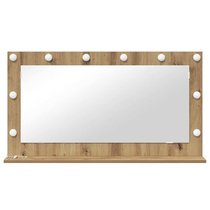Miroir de vanité Rectangulaire Chêne artisanal - Imagem 4