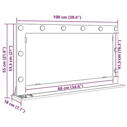 Miroir de vanité Rectangulaire Chêne artisanal - Imagem 11