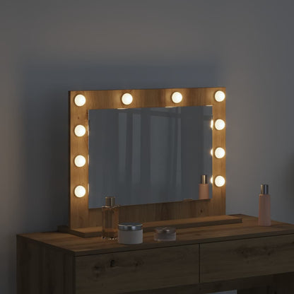 Miroir de vanité Rectangulaire Chêne artisanal - Sensuri Maison